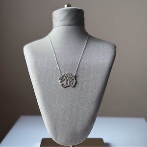 Silver Monogram “A” Necklace